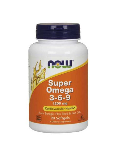 NOW Super Omega 3-6-9 1200 мг 90 капсул