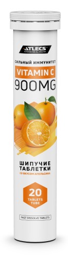 Atlecs Vitamin C 900 mg, 20 tabs, Распродажа