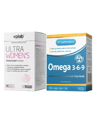 VP Ultra Womens Sport, 90 caps/Omega 3-6-9, 60 caps