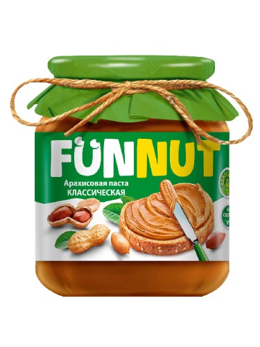 Funnut Арахисовая паста (классическая), 340 гр