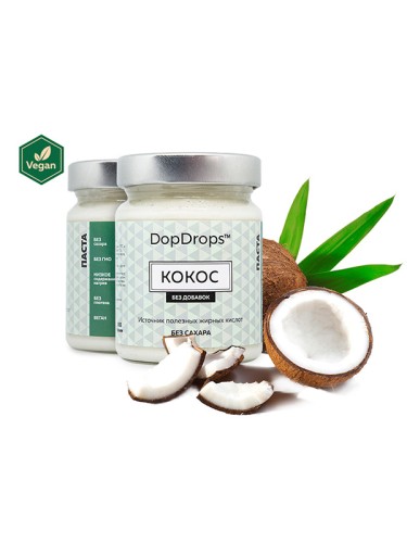 DopDrops Кокосовая паста, 265 гр, стекло