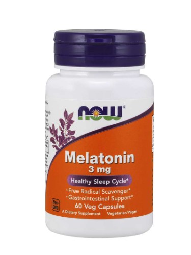 NOW Melatonin, 3 mg, 60 vcaps