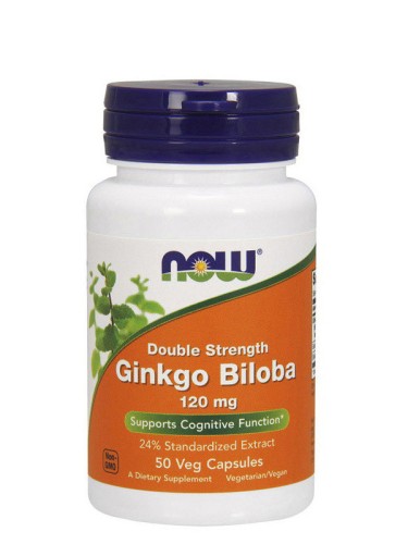 NOW GINKGO BILOBA 120mg 50 растительных капсул