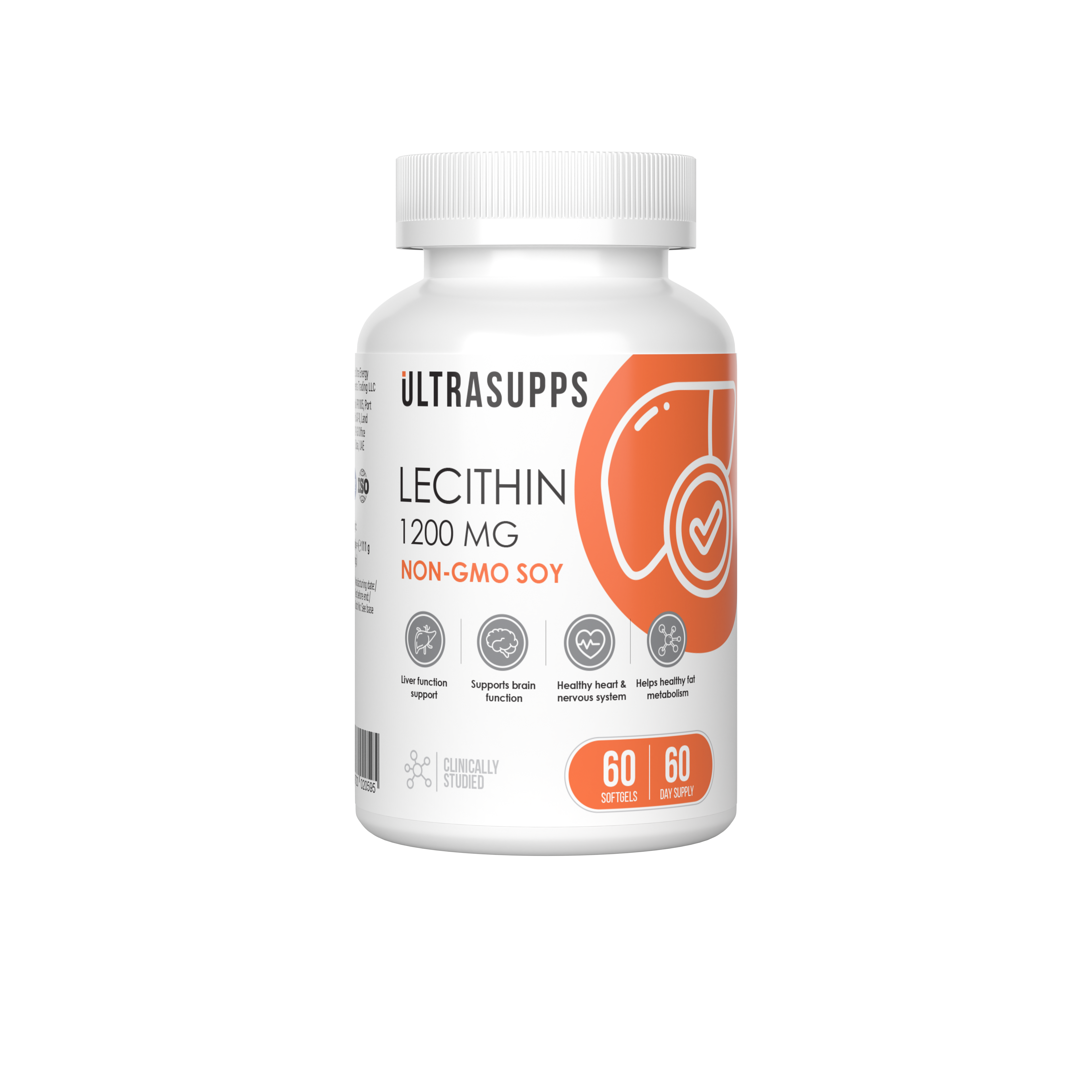 Ultrasupps Lecithin 1200 mg, 60 softgels