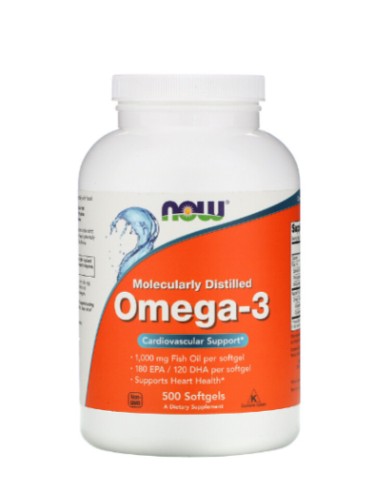 NOW Omega-3 1000 мг 500 софтгелей