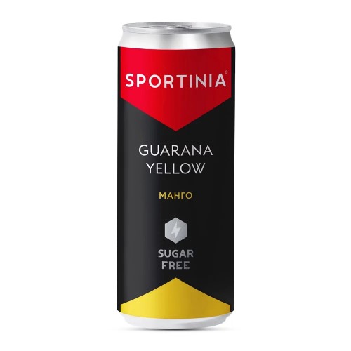 Напиток Sportinia Guarana Yellow, 330 мл