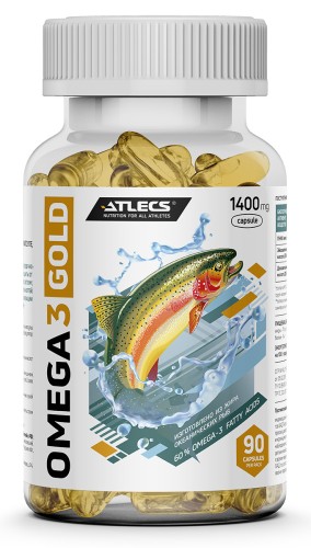 Atlecs Omega-3 Gold 60%, 90 капс. фото 5