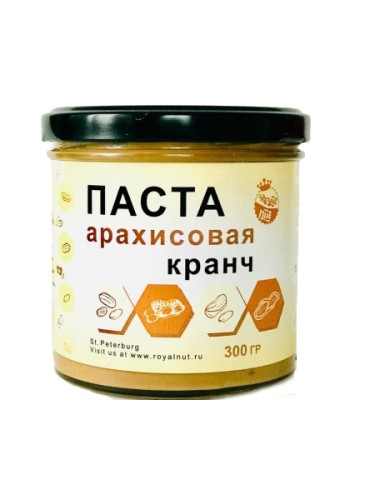 RoyalNut Арахисовая паста с Кранч с кусочками 300 гр