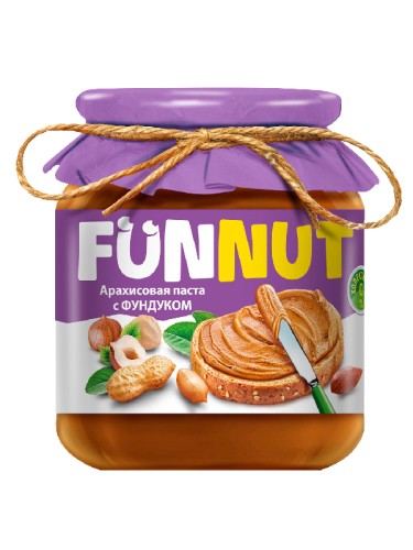 Funnut Арахисовая паста (с фундуком), 340 гр