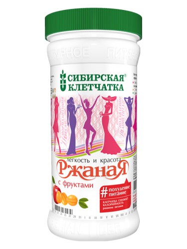 Клетчатка Сибирская Ржаная с ягодами, 350 г