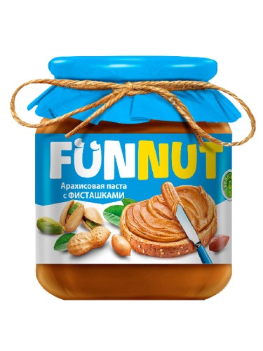 Funnut Арахисовая паста б/масла с фисташками, 340 гр