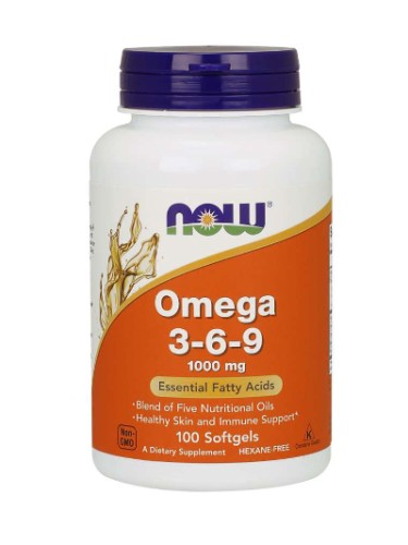 NOW Omega 3-6-9, 100 softgels