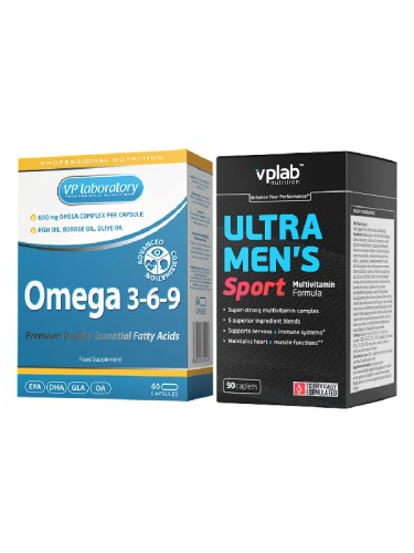 VP Ultra Mens Sport, 90 caps/Omega 3-6-9, 60 caps