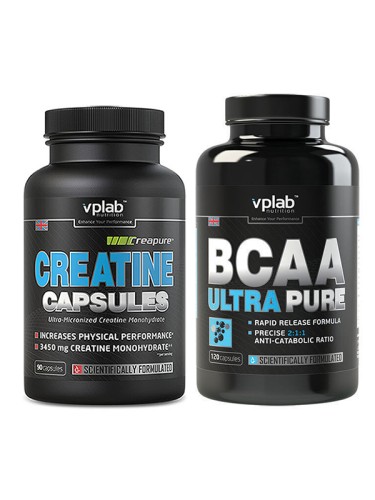 VP BCAA Ultra Pure, 120 caps/Creatine 90 caps