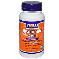 NOW HYALURONIC ACID 100MG 2X PLUS 60 растительных капсул