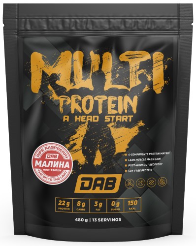 Производство DAB Multi protein 480 g малина