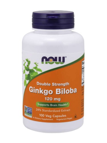 NOW Ginkgo Biloba 120 mg, 100 vcaps