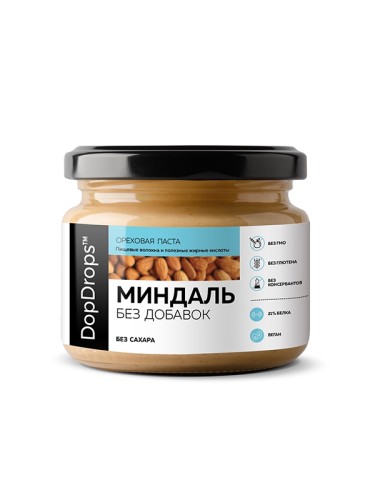 DopDrops Миндальная паста, 250 гр стекло NEW