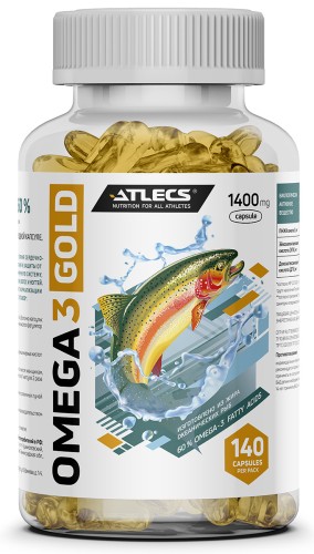 Atlecs Omega-3 Gold 60%, 140 капс. фото 4