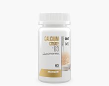 Maxler Calcium Citrate + D3 60 таблеток