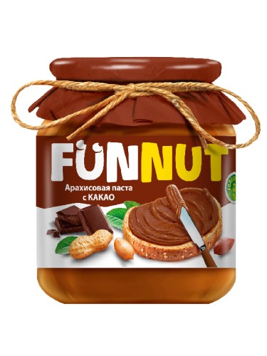 Funnut Арахисовая паста (с какао), 340 гр