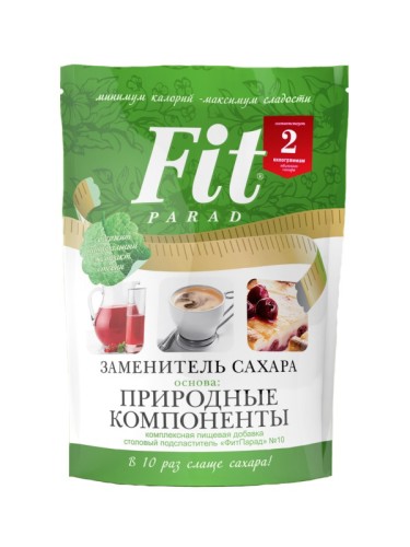 FitParad Заменитель сахара (эритрит+сукралоза+стевиозид) №10, 150 g